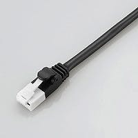 RoHS CAT5E 爪折れ防止 LANケーブル 10m／ブラック 〔×10セット〕 RoHS CAT5E 爪折れ防止 LANケーブル 10m／ブラック