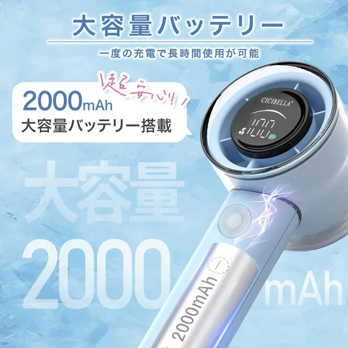 CICIBELLA シシベラ 高速ハンディファンPRO \2025夏新商品/ 熱中症対策 猛暑対策 大風量 超軽量 100段階 ミニ扇風機 卓上 小型 携帯 Type-C対応 手持ち 長時間 軽量 急速充電 / ダスティブラウン(e10-59421)