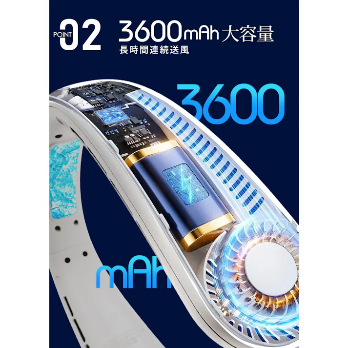 CICIBELLA シシベラ ネックファンPRO 大風量 超軽量 首掛けファン ネッククーラー 手持ち コンパクト 持ち運び 長持ち Type-C / ダスティブラウン(e20-59261)