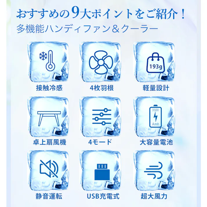 CICIBELLA シシベラ 冷却プレート付きハンディファン \2025夏新商品/ 熱中症対策 猛暑対策 3WAY 1台3役 首かけ・手持ち・卓上 冷却プレート ペルチェ付き 超静音 卓上扇風機 首かけ 小型 大風量 充電 長時間 軽量 / パールレース(e23-59322)