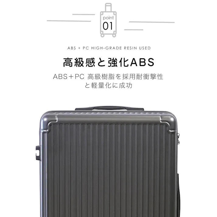 CICIBELLA シシベラ スーツケース【32L・Sサイズ】機内持ち込み キャリーケース 大容量 耐衝撃 360°回転 ダブルキャスター / ピンクチタン(h4-s59469)