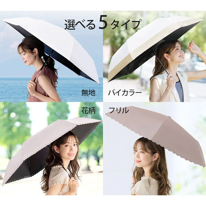 日傘 ワンタッチ 折りたたみ傘 軽量 遮光 UVカット 完全遮光 晴雨兼用 軽い / ワンタッチ刺繍ダスティブラウン(k3-56000) CICIBELLA シシベラ