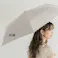 日傘 ワンタッチ 折りたたみ傘 軽量 遮光 UVカット 完全遮光 晴雨兼用 軽い / ワンタッチ刺繍ダスティブラウン(k3-56000) CICIBELLA シシベラ