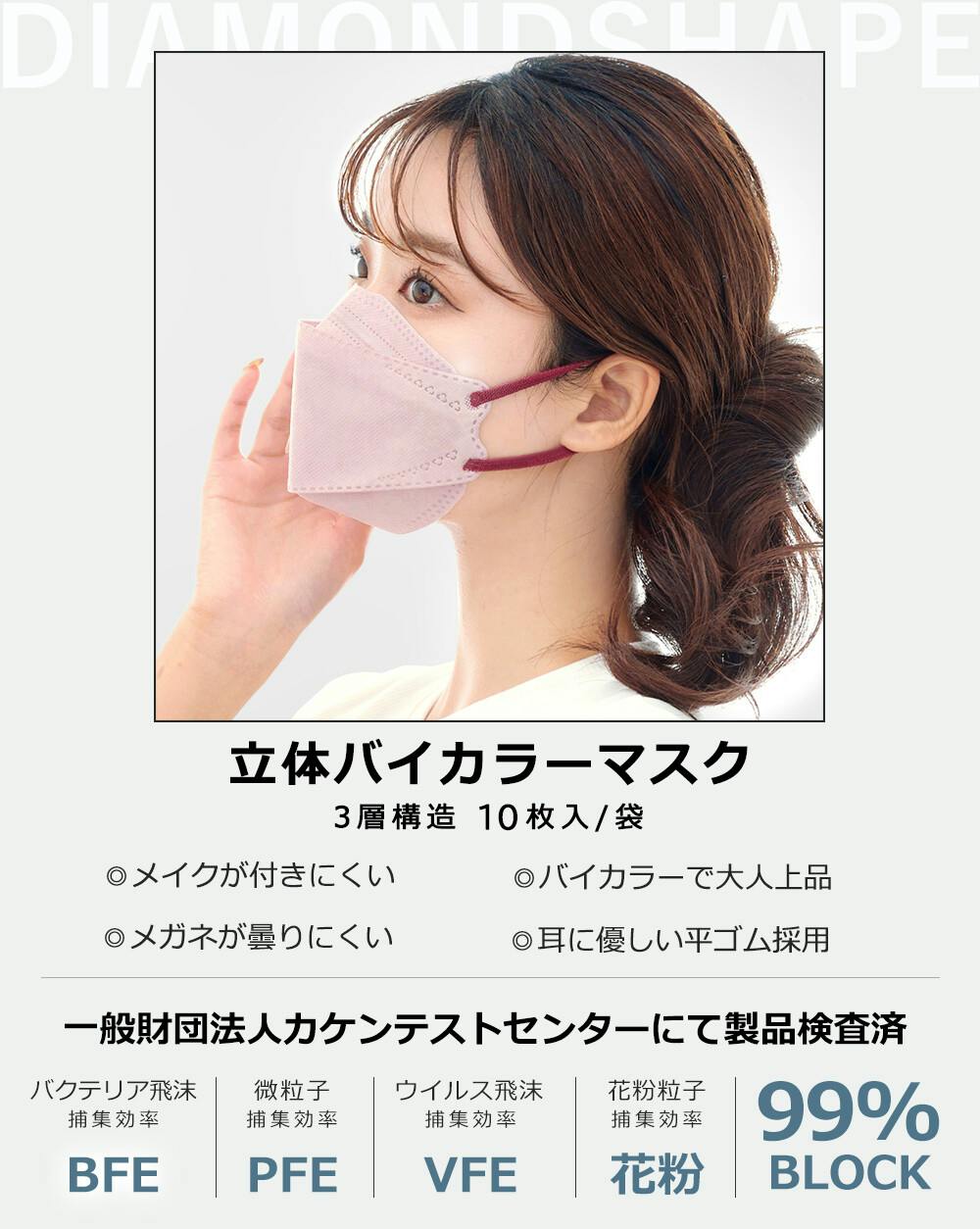 CICIBELLA シシベラ 3Dマスク【20枚入り】立体バイカラーマスク 不織布