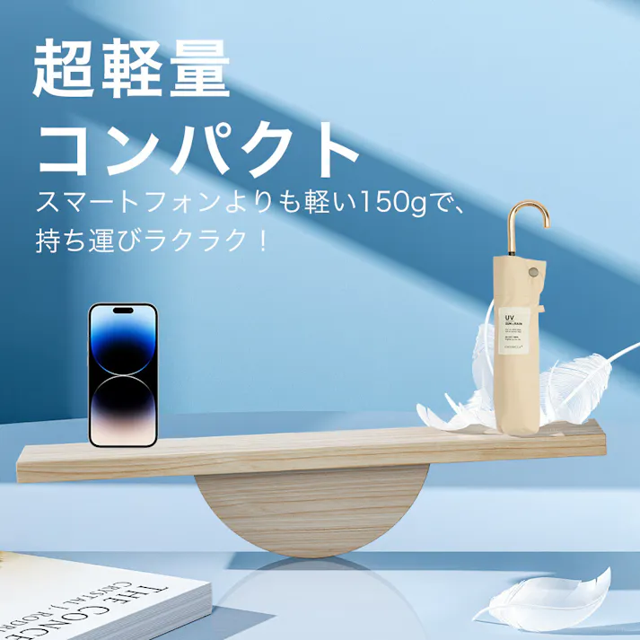 【日傘 J型 折りたたみ傘】軽量 遮光 UVカット 完全遮光 晴雨兼用 / J型 フリル ベージュ(k12-58943) CICIBELLA シシベラ