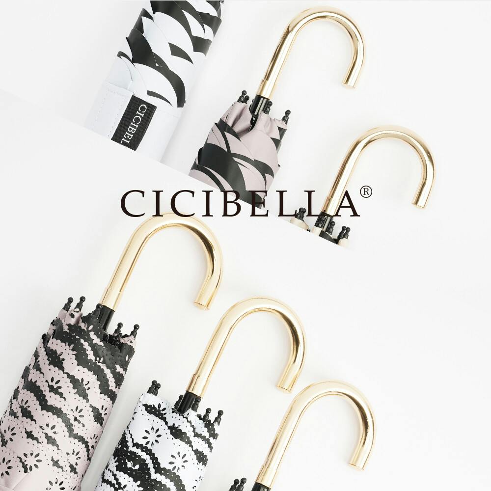 CICIBELLA シシベラ【日傘 J型 折りたたみ傘】軽量 遮光 UV
