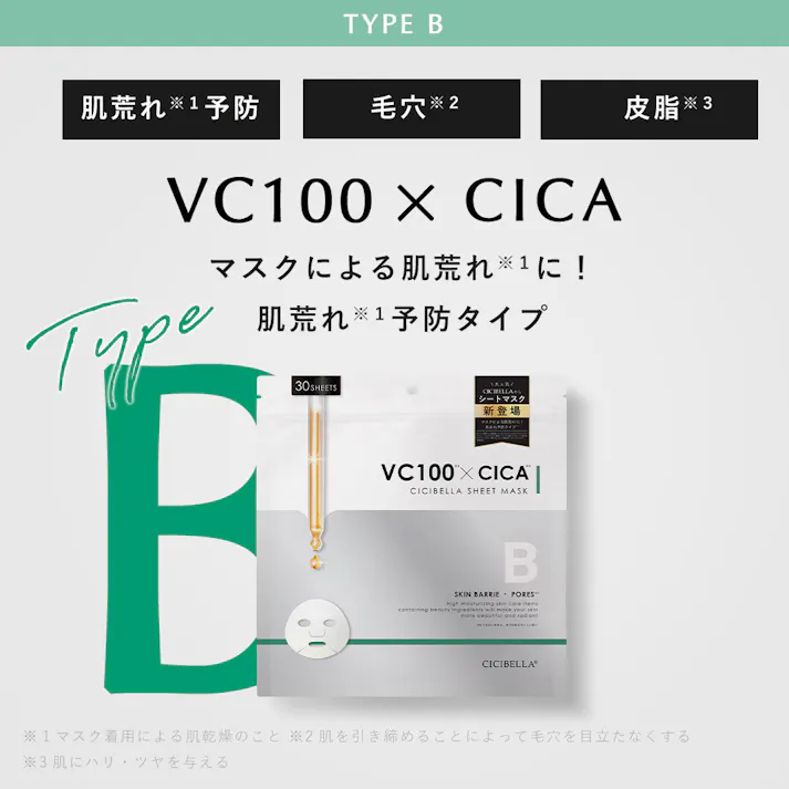 CICIBELLA シシベラ【シートマスク 30枚】大容量 高保湿 マスク VC100 フェイスパック / RETINOL(zhmm30a-)