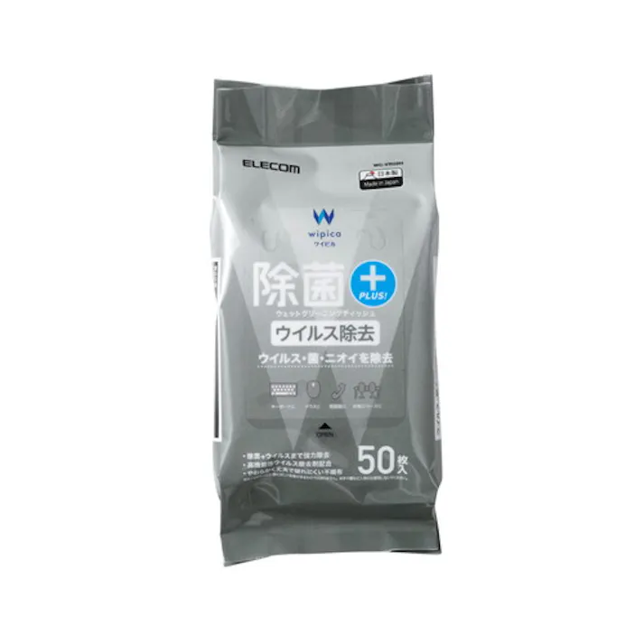 除菌・ウイルス除去ウェットクリーニングティッシュ 50枚入