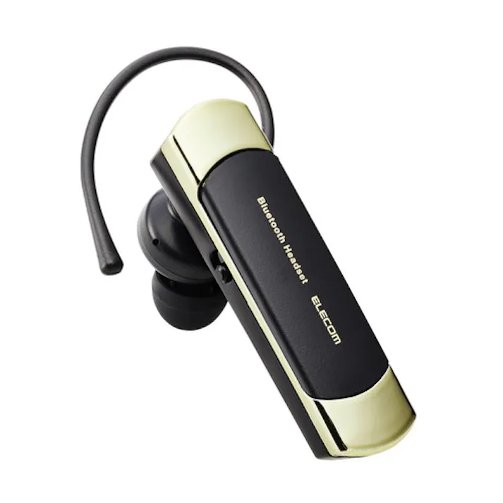 耳掛け型 Bluetooth(R)ワイヤレスヘッドセット ゴールド