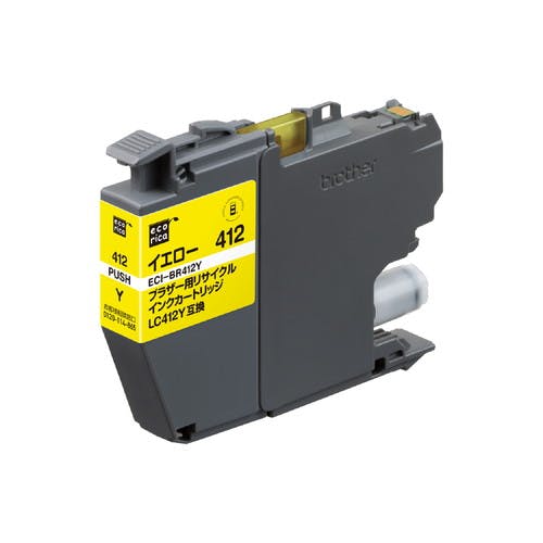 インク brother LC412Y 互換 リサイクル 残量表示機能 イエロー(顔料) インクカートリッジ・インクリボン インク brother LC412Y 互換 リサイクル 残量表示機能 イエロー(顔料) インクカートリッジ・インクリボン