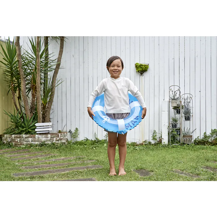 【かんたん空気栓採用浮輪 お子様用 ウキワ 浮き輪 うきわ クリアマリン ウキワ 浮き輪 うきわ60cm】 ビーチ 海 プール グッズ 水遊び 幼児 子供 男子 大人 女子 #4970134320175 イガラシ