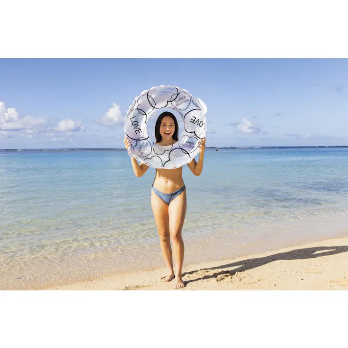 【中高生以上のティーンに最適!な浮輪 ハートライン ウキワ 浮き輪 うきわ80cm】 ビーチ 海 プール グッズ 水遊び 幼児 子供 男子 大人 女子 #4970134330198 イガラシ