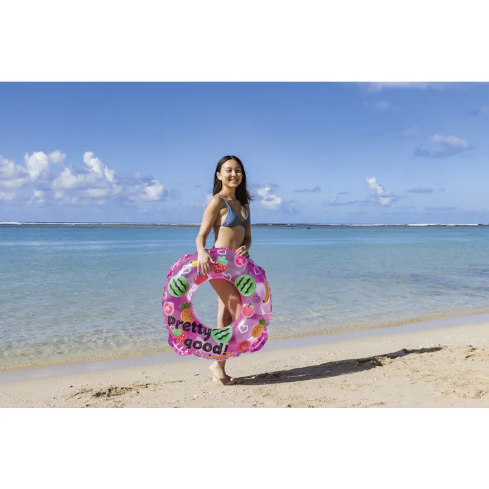 【中高生以上のティーンに最適!な浮輪 カラフルペイント ウキワ 浮き輪 うきわ80cm】 ビーチ 海 プール グッズ 水遊び 幼児 子供 男子 大人 女子 #4970134330204 イガラシ