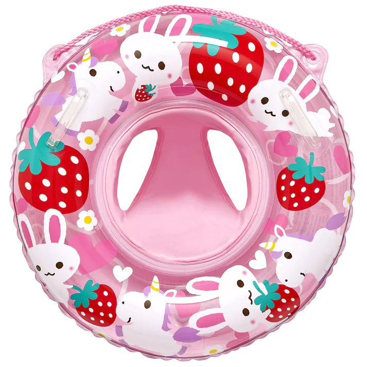 【座付浮輪 ベビー ウキワ 浮き輪 うきわ(いちごフレンズ)】 ベビーでもこれがあれば安心 #4970134340173 イガラシ