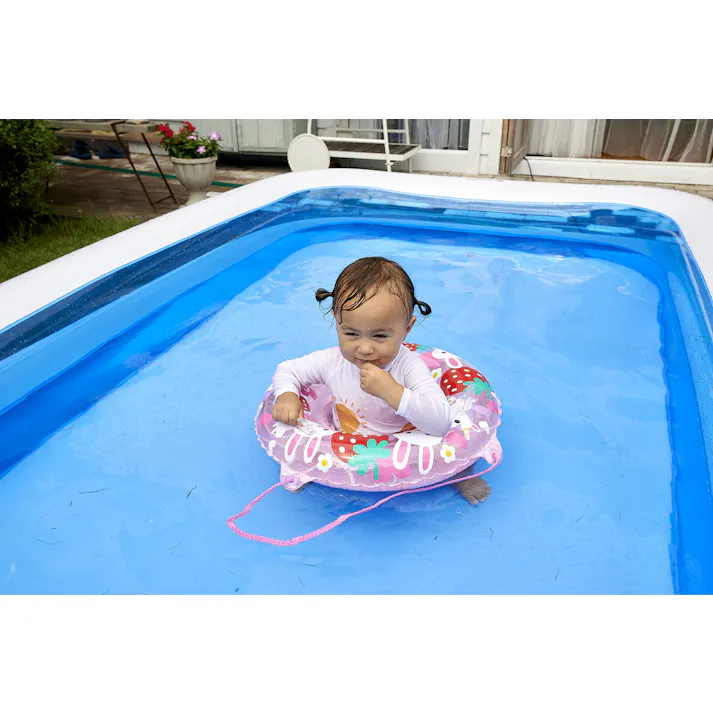 【座付浮輪 ベビー ウキワ 浮き輪 うきわ(いちごフレンズ)】 ベビーでもこれがあれば安心 #4970134340173 イガラシ