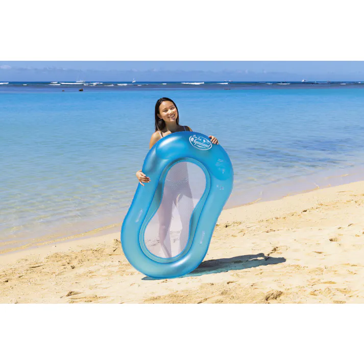 【波乗りをエンジョイ メッシュマット ブルー】 ビーチ 海 プール グッズ 水遊び 幼児 子供 男子 大人 女子 #4970134350349 イガラシ