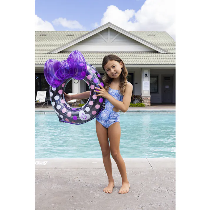 【かんたん空気栓採用浮輪 お子様用 ウキワ 浮き輪 うきわ ラブリードット ウキワ 浮き輪 うきわ(リボン付)60cm】 ビーチ 海 プール グッズ 水遊び 幼児 子供 男子 大人 女子 #4970134420349 イガラシ