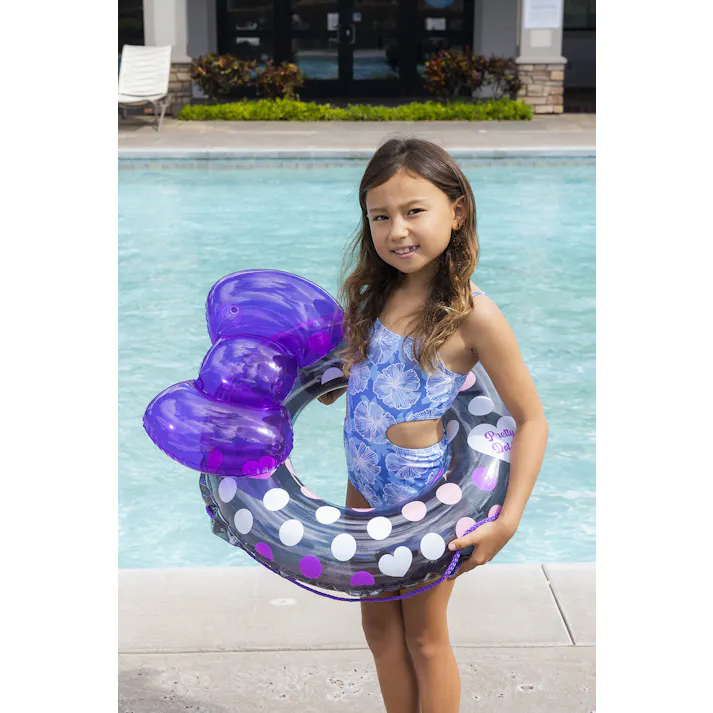 【かんたん空気栓採用浮輪 お子様用 ウキワ 浮き輪 うきわ ラブリードット ウキワ 浮き輪 うきわ(リボン付)60cm】 ビーチ 海 プール グッズ 水遊び 幼児 子供 男子 大人 女子 #4970134420349 イガラシ