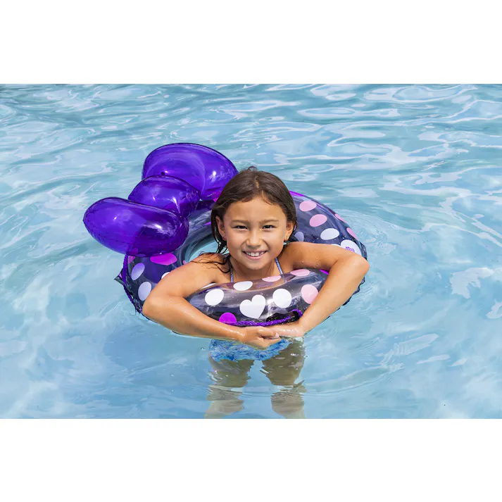 【かんたん空気栓採用浮輪 お子様用 ウキワ 浮き輪 うきわ ラブリードット ウキワ 浮き輪 うきわ(リボン付)60cm】 ビーチ 海 プール グッズ 水遊び 幼児 子供 男子 大人 女子 #4970134420349 イガラシ