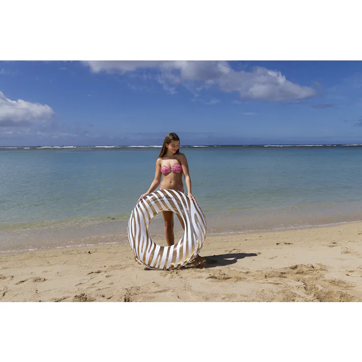 【男女問わず大人が使えるサイズの浮輪 ゴールドゼブラ ウキワ 浮き輪 うきわ 100cm】 ビーチ 海 プール グッズ 水遊び 幼児 子供 男子 大人 女子 #4970134430607 イガラシ