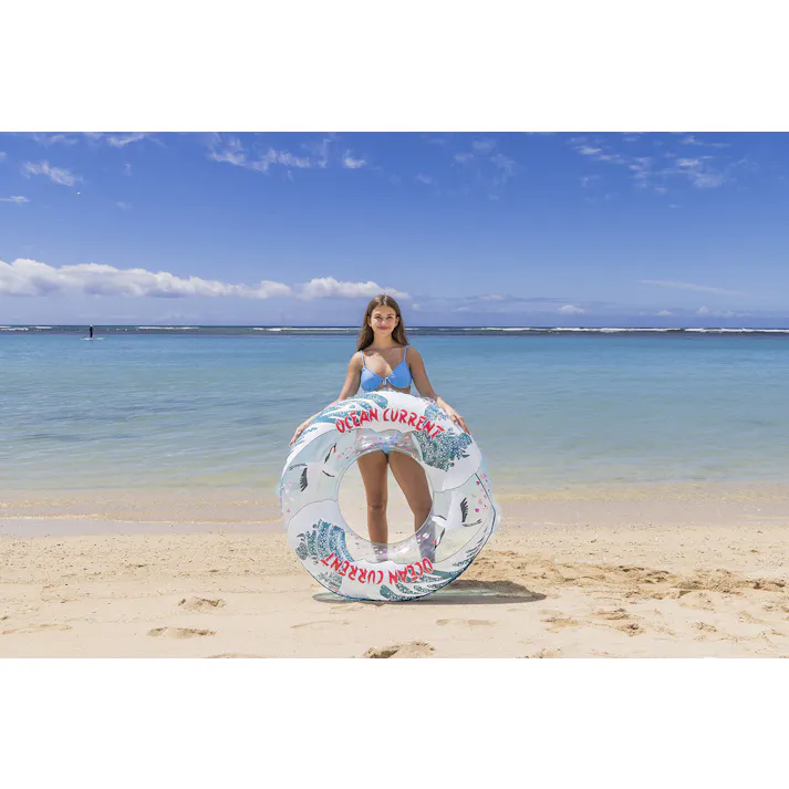 【男女問わず大人が使えるサイズの浮輪 ジャパンウェーブ ウキワ 浮き輪 うきわ 120cm】 ビーチ 海 プール グッズ 水遊び 幼児 子供 男子 大人 女子 #4970134430621 イガラシ