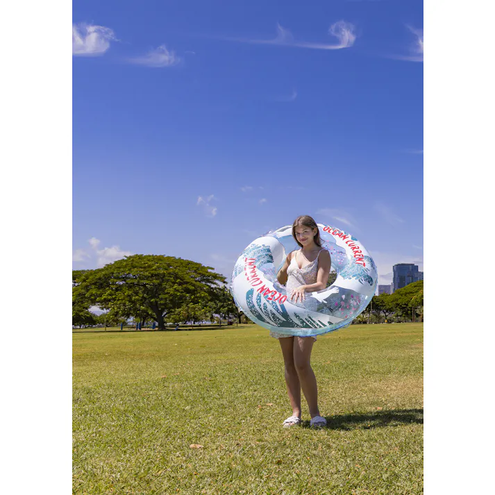 【男女問わず大人が使えるサイズの浮輪 ジャパンウェーブ ウキワ 浮き輪 うきわ 120cm】 ビーチ 海 プール グッズ 水遊び 幼児 子供 男子 大人 女子 #4970134430621 イガラシ