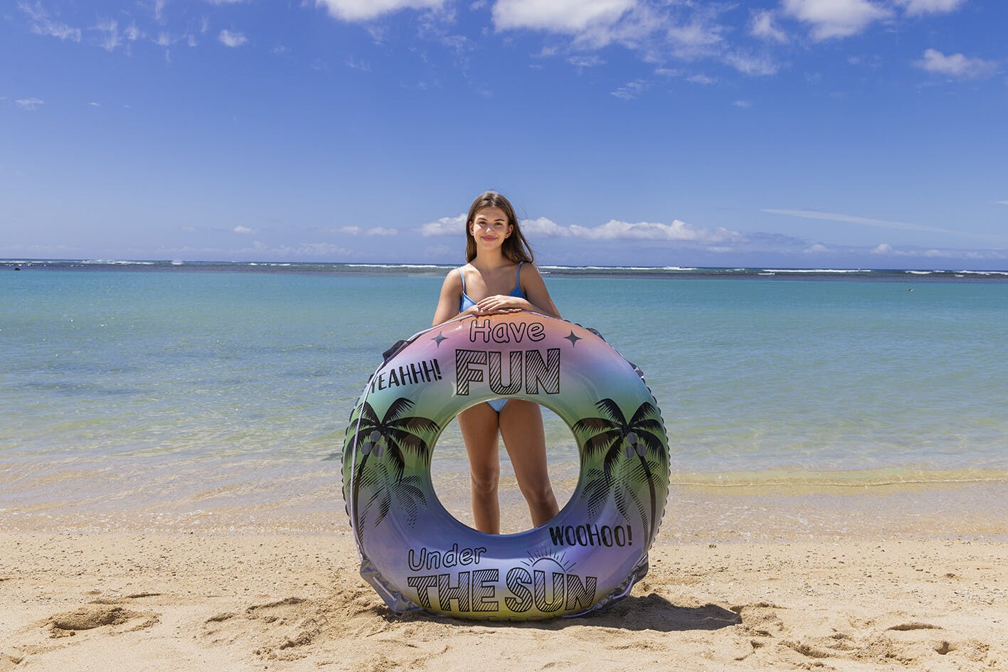 男女問わず大人が使えるサイズの浮輪 ハヴファン ウキワ 浮き輪 うきわ