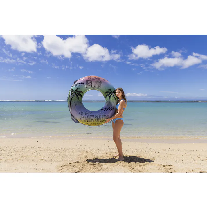 【男女問わず大人が使えるサイズの浮輪 ハヴファン ウキワ 浮き輪 うきわ130cm】 ビーチ 海 プール グッズ 水遊び 幼児 子供 男子 大人 女子 #4970134430652 イガラシ