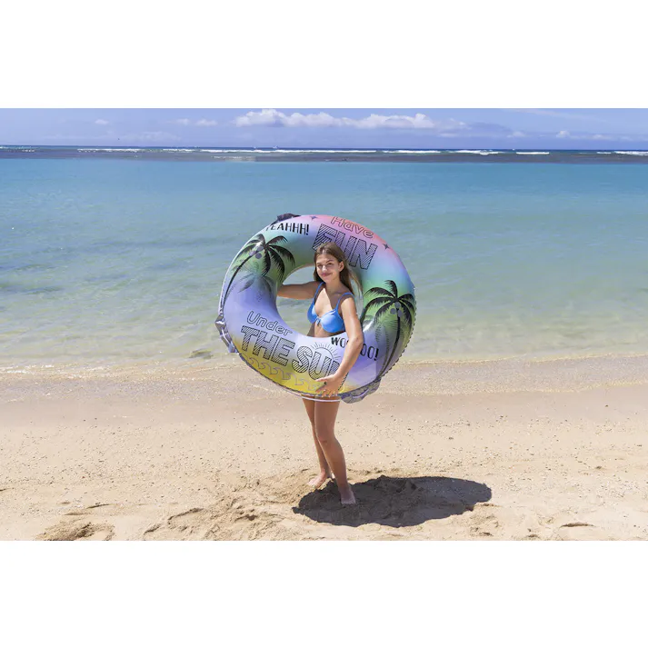 【男女問わず大人が使えるサイズの浮輪 ハヴファン ウキワ 浮き輪 うきわ130cm】 ビーチ 海 プール グッズ 水遊び 幼児 子供 男子 大人 女子 #4970134430652 イガラシ