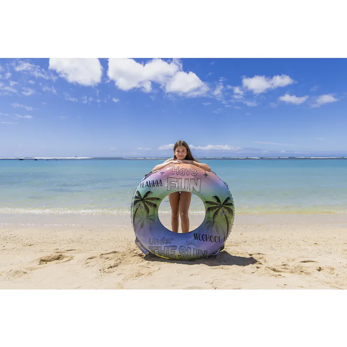 【男女問わず大人が使えるサイズの浮輪 ハヴファン ウキワ 浮き輪 うきわ130cm】 ビーチ 海 プール グッズ 水遊び 幼児 子供 男子 大人 女子 #4970134430652 イガラシ