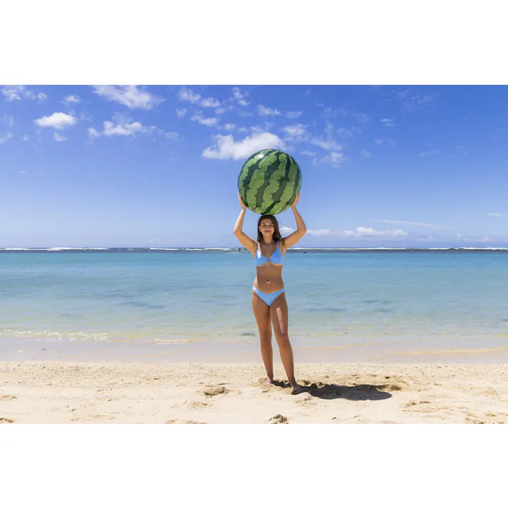 【大型ビーチボール リアルスイカボール 85cm】 キャラクター ビーチ 海 プール グッズ 水遊び 幼児 子供 男子 女子 #4970134460529 イガラシ