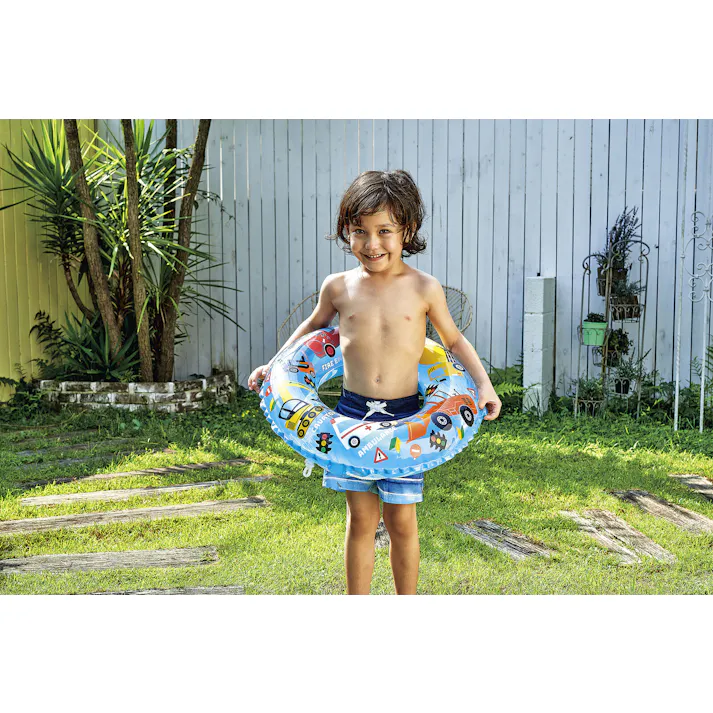 【お子様用 ウキワ 浮き輪 うきわ ワーキングカー ウキワ 浮き輪 うきわ55cm】 ビーチ 海 プール グッズ 水遊び 幼児 子供 男子 大人 女子 #4970134520339 イガラシ