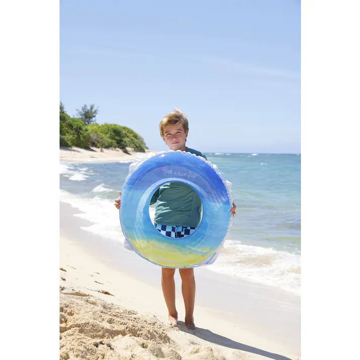 【ブルービーチ ウキワ 浮き輪 うきわ80cm】 中高生以上のティーンに最適!な浮輪 ビーチ 海 プール グッズ 水遊び 幼児 子供 男子 大人 女子 #4970134530277 イガラシ