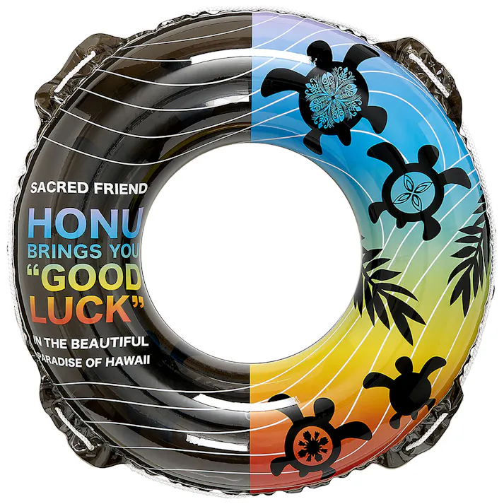 【男女問わず大人が使えるサイズの浮輪 ブラックホヌ ウキワ 浮き輪 うきわ90cm】 ビーチ 海 プール グッズ 水遊び 幼児 子供 男子 大人 女子 #4970134530369 イガラシ