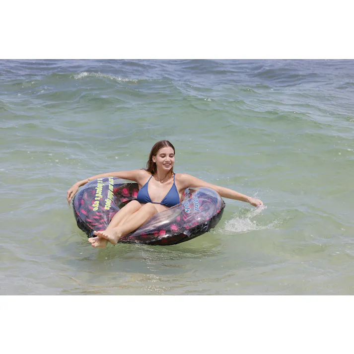 【男女問わず大人が使えるサイズの浮輪 ピンクレオパード ウキワ 浮き輪 うきわ 120cm】 ビーチ 海 プール グッズ 水遊び 幼児 子供 男子 大人 女子 #4970134530512 イガラシ