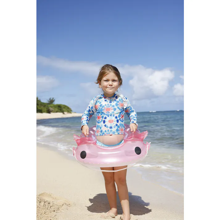 【座付浮輪 ベビー ウキワ 浮き輪 うきわ(ウーパールーパー)】 ベビーでもこれがあれば安心 #4970134540238 イガラシ