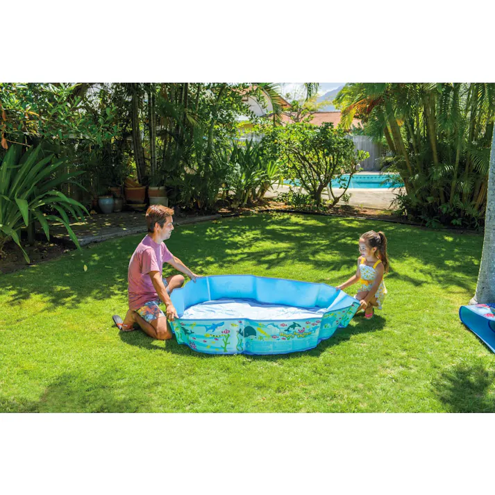 【空気注入不要!簡単組立式プール ガーデンプール150cm】 直輸入海外ブランドフロート JILOng #6920388687973 イガラシ