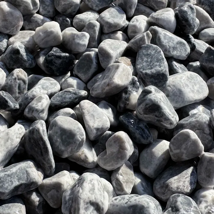 TAIKOH マーブルグレータンブル 5分 10-20mm 10kg 化粧砂利 グレー 灰色 白 ホワイト 玉石 中