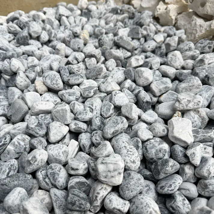 TAIKOH マーブルグレータンブル 8分 20-30mm 10kg 化粧砂利 グレー 灰色 白 ホワイト 玉石 中