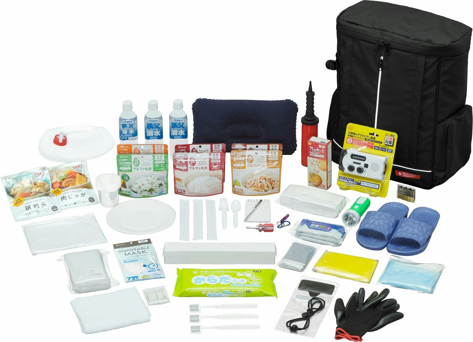 防災セット アイリスオーヤマ【1人用 43点セット】【もしもの