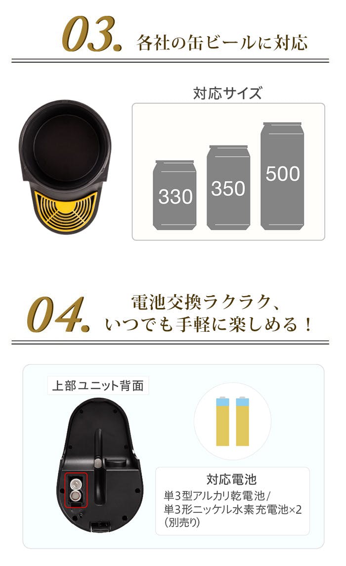 グリーンハウス スタンドビールサーバー 電池式 缶専用 GH-BEERT