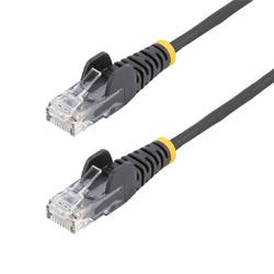 CAT6 LANケーブル/スリム/15m/ブラック/1Gb/100W PoE/スナッグレス