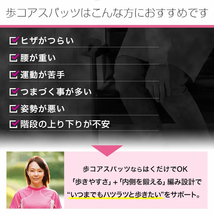 【千葉真子プロデュース Jogfoot 歩コアスパッツ LL】 ちあふる ジョグフット 歩コア アルコア 千葉真子監修 ランニングメソッド 歩行サポートテーピング編 段階着圧構造 骨盤 股関節 太もも ひざ レギンス ウォーキング 男女兼用 JAN:4562264774388