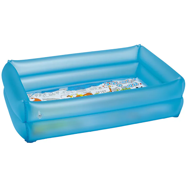 プール 庭 家庭用 四角 ビニールプール 水遊び せかいのどうぶつ角プール 100cm ベランダ 幼児 かんたん空気栓装着商品 #4970134110271 イガラシ