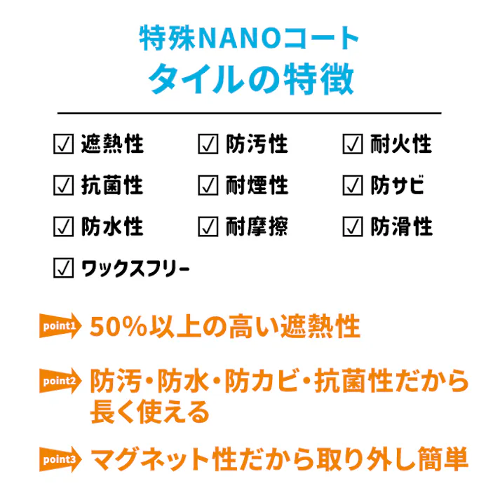 インテリアショップゆうあい 室外機 遮熱シート エアコン 室外機カバー 日除け マグネット 日よけ おしゃれ 省エネ エコ 節電 置くだけ 室外機用 遮熱マグネットタイル 3枚入 単品 石目 (Y)