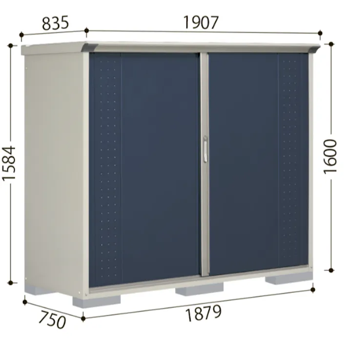 田窪工業所 タクボ物置 グランプレステージ ジャンプ GP-95CT たて置きタイプ(ネット棚) 扉カラー:カーボンブラウン