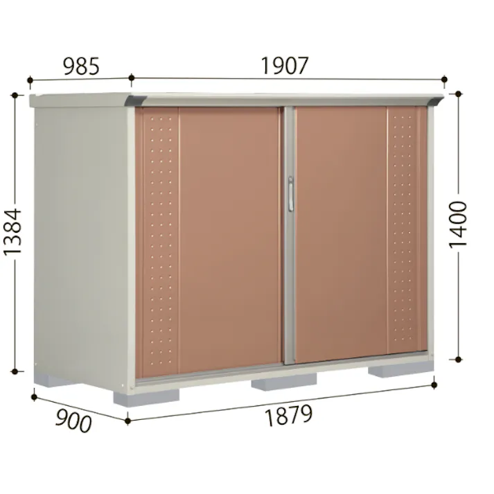 田窪工業所 タクボ物置 グランプレステージ ジャンプ GP-97BF 全面棚タイプ 扉カラー:トロピカルオレンジ