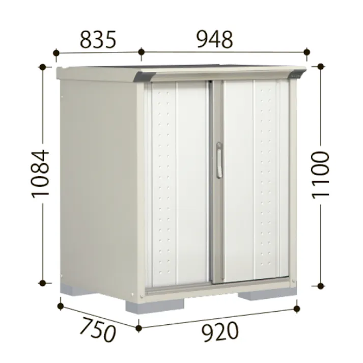 田窪工業所 タクボ物置 グランプレステージ ジャンプ GP-117AF 全面棚タイプ 扉カラー:ディープブルー