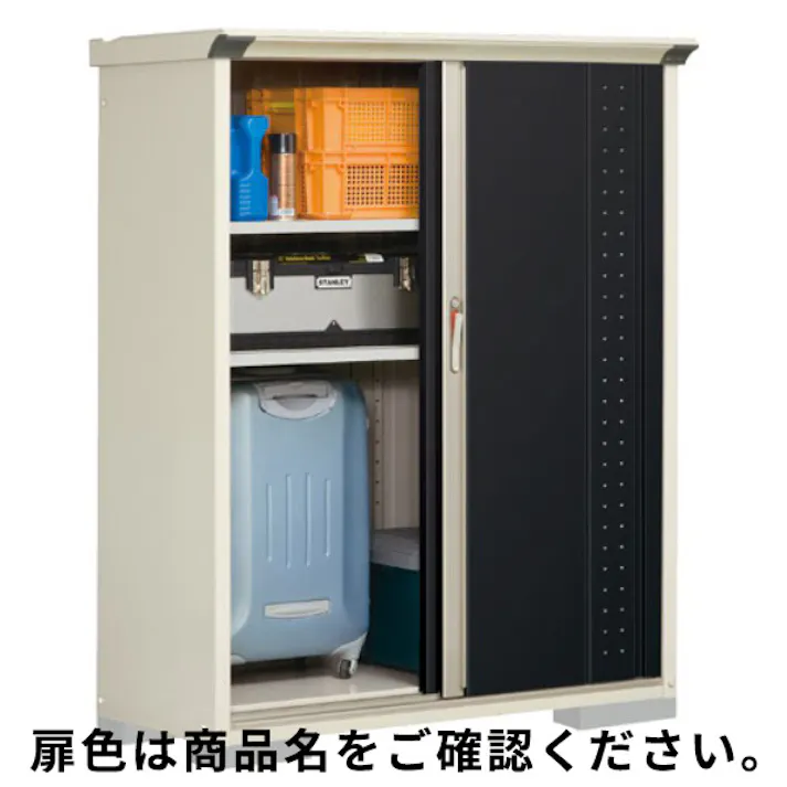 田窪工業所 タクボ物置 グランプレステージ ジャンプ GP-135BF 全面棚タイプ 扉カラー:ナイトブラック