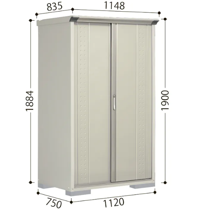 田窪工業所 タクボ物置 グランプレステージ ジャンプ GP-136AF 全面棚タイプ 扉カラー:カーボンブラウン
